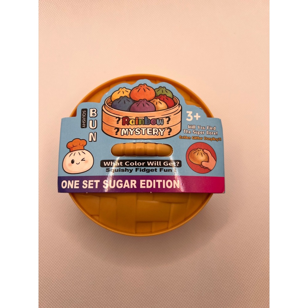 Squishy Bun Fidget Toy Kids OS Orange New Sugar Edition Rainbow Mystery Dumpling